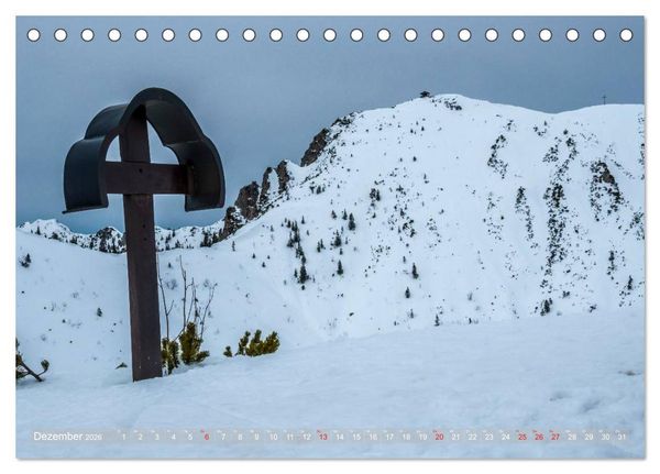 Produktbild: Gipfelkreuze auf bayerischen Bergen (Tischkalender 2026 DIN A5 quer), CALVENDO Monatskalender