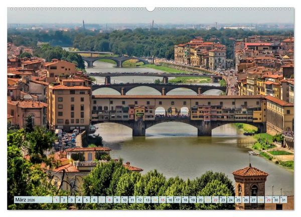 Produktbild: Florenz - Sch&ouml;nheit in der Toskana (hochwertiger Premium Wandkalender 2026 DIN A2 quer), Kunstdruck in Hochglanz