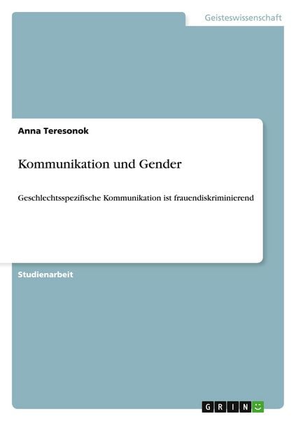 Produktbild: Kommunikation und Gender