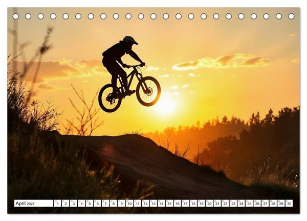 Produktbild: Elemental Ride. Mountainbike-Action durch Schnee, Matsch, Sonne und Laub (Tischkalender 2027 DIN A5 quer), CALVENDO Monatskalender