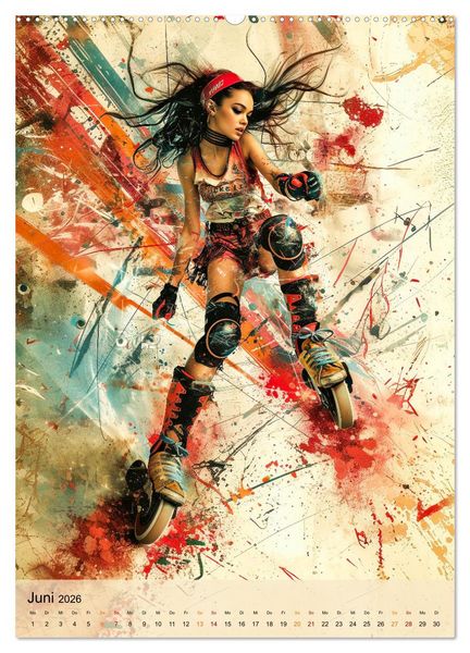 Produktbild: Rollerblades - einfach cool (Wandkalender 2026 DIN A2 hoch), CALVENDO Monatskalender