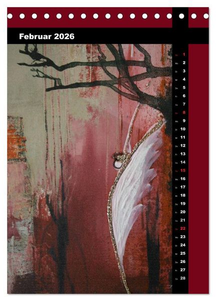 Produktbild: Farbenfrohe Engel (Tischkalender 2026 DIN A5 hoch), CALVENDO Monatskalender