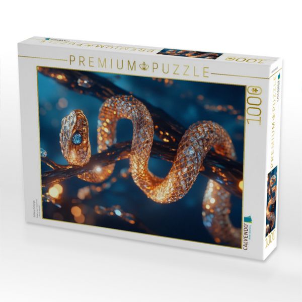 Produktbild: CALVENDO Puzzle Goldene Schlange | 1000 Teile Lege-Gr&ouml;&szlig;e 64x48cm Foto-Puzzle f&uuml;r gl&uuml;ckliche Stunden