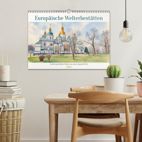 Produktbild: Europ&auml;ische Welterbest&auml;tten (Wandkalender 2026 DIN A3 quer), CALVENDO Monatskalender