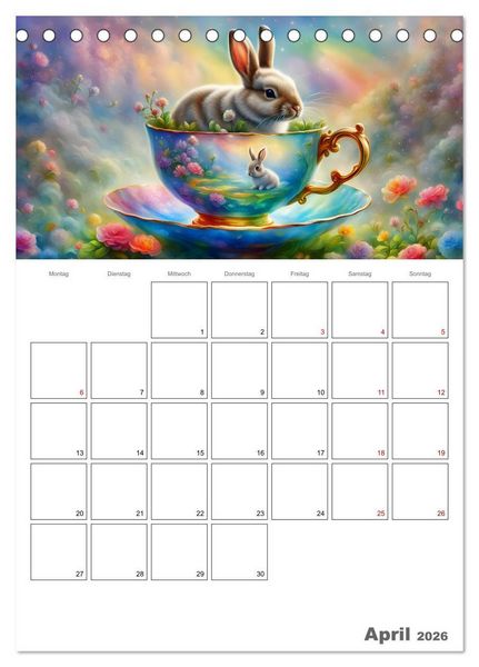 Produktbild: Tierische Kaffee Gesellschaft (Tischkalender 2026 DIN A5 hoch), CALVENDO Monatskalender