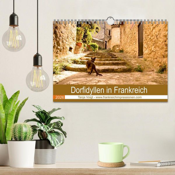 Produktbild: Dorfidyllen in Frankreich (Wandkalender 2026 DIN A4 quer), CALVENDO Monatskalender