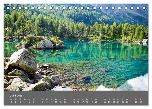 Produktbild: Bergseen der Alpen (Tischkalender 2026 DIN A5 quer), CALVENDO Monatskalender