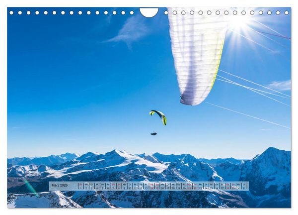 Produktbild: Paragliding - lautloses Schweben (Wandkalender 2026 DIN A4 quer), CALVENDO Monatskalender