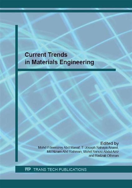 Produktbild: Current Trends in Materials Engineering