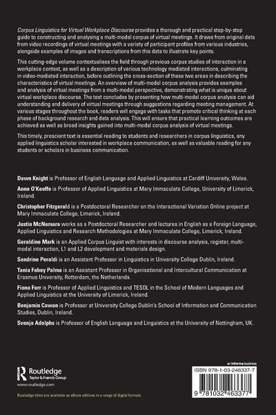 Produktbild: Corpus Linguistics for Virtual Workplace Discourse