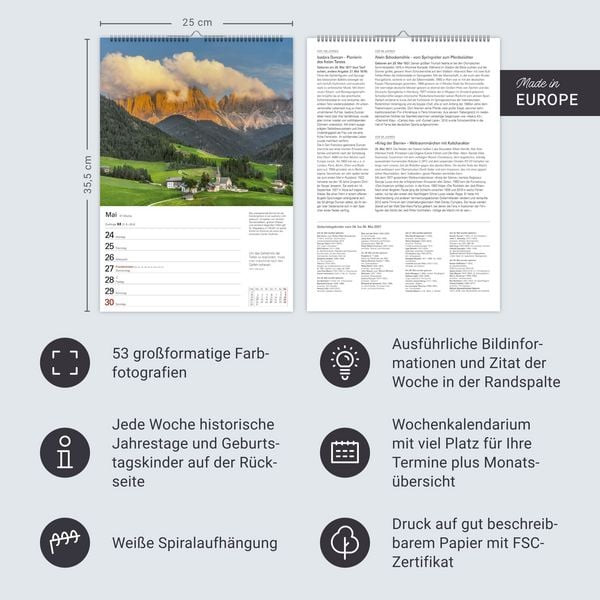 Produktbild: S&uuml;dtirol Wochenplaner 2027 - Eine Reise in 53 Bildern