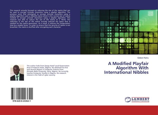 Produktbild: A Modified Playfair Algorithm With International Nibbles