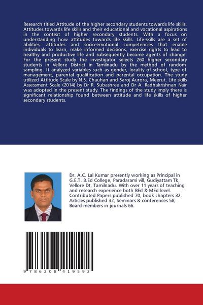 Produktbild: Attitude Of The Higher Secondary Students Towards Life Skills