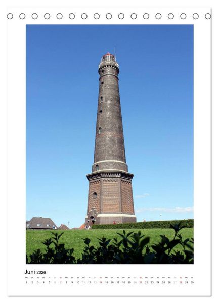 Produktbild: Borkum - Inseltr&auml;ume an der Nordsee (Tischkalender 2026 DIN A5 hoch), CALVENDO Monatskalender