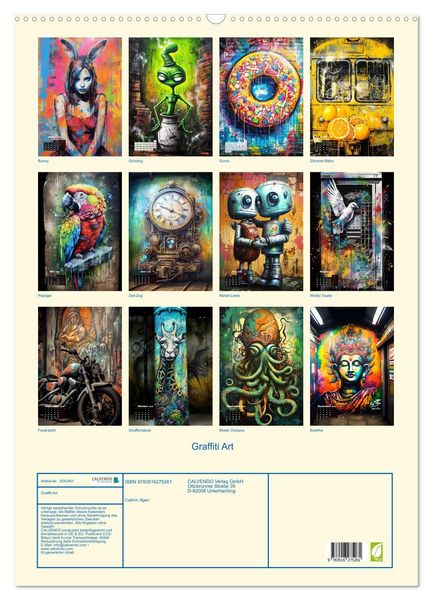 Produktbild: Graffiti Art (Wandkalender 2026 DIN A2 hoch), CALVENDO Monatskalender