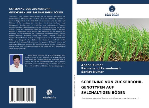 Produktbild: Screening von Zuckerrohr-Genotypen Auf Salzhaltigen B&ouml;den