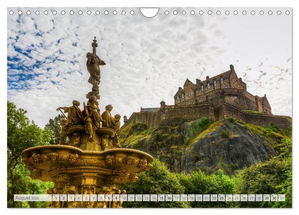 Produktbild: Edinburgh - Impressionen aus der schottischen Hauptstadt (Wandkalender 2026 DIN A4 quer), CALVENDO Monatskalender