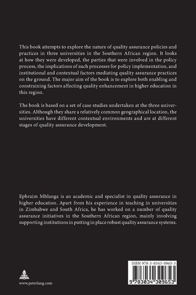 Produktbild: Quality Assurance in Higher Education in Southern Africa