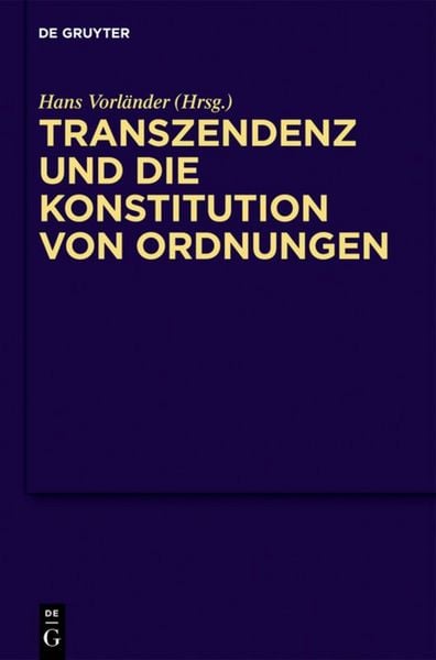 Produktbild: Transzendenz und die Konstitution von Ordnungen