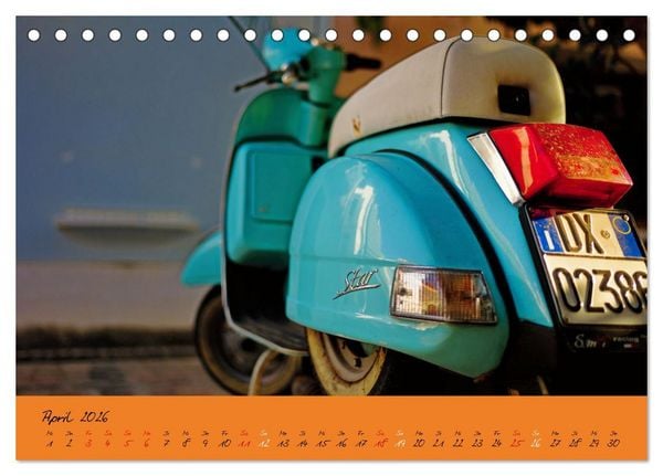 Produktbild: Vespa Liebe (Tischkalender 2026 DIN A5 quer), CALVENDO Monatskalender
