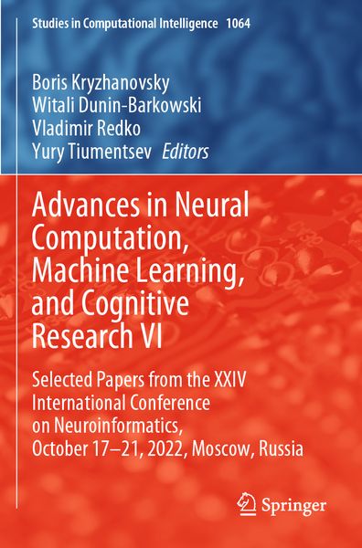 Produktbild: Advances in Neural Computation, Machine Learning, and Cognitive Research VI