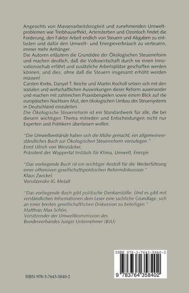 Produktbild: Die &Ouml;kologische Steuerreform