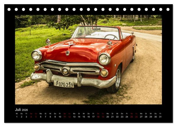 Produktbild: Retro Cars (Tischkalender 2026 DIN A5 quer), CALVENDO Monatskalender