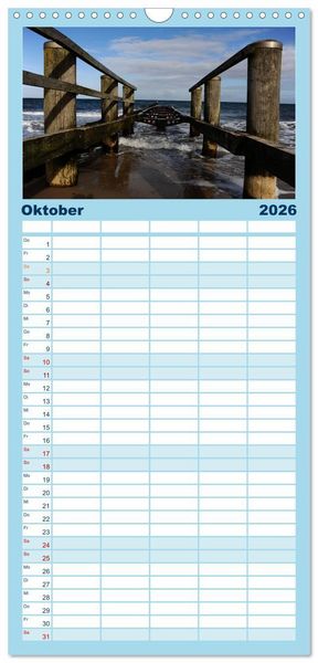 Produktbild: Familienplaner 2026 - K&uuml;hlungsborn mit 5 Spalten (Wandkalender, 21 x 45 cm) CALVENDO