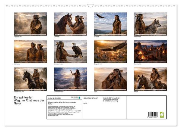 Produktbild: Ein spiritueller Weg. Im Rhythmus der Natur (Wandkalender 2027 DIN A2 quer), CALVENDO Monatskalender