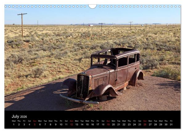 Produktbild: Route 66 in the Southwest (UK-Version) (Wall Calendar 2026 DIN A3 landscape), CALVENDO 12 Month Wall Calendar