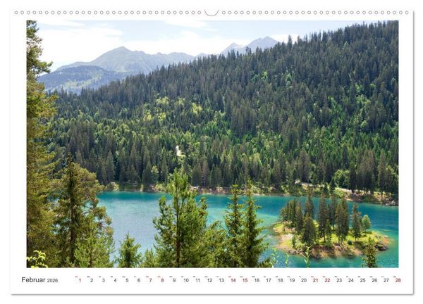 Produktbild: Unterwegs in der Schweiz: Wandern zu m&auml;rchenhaften Bergen und Seen (hochwertiger Premium Wandkalender 2026 DIN A2 quer), Kunstdruck in Hochglanz