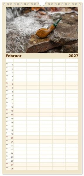 Produktbild: Familienplaner 2027 - Tabakpfeifenkunst mit 5 Spalten (Wandkalender, 21 x 45 cm) CALVENDO
