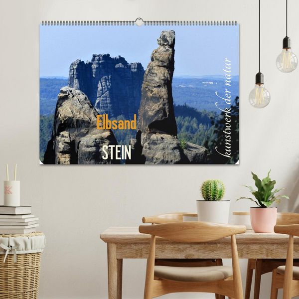 Produktbild: ElbsandSTEIN, kunstwerk der natur (Wandkalender 2026 DIN A2 quer), CALVENDO Monatskalender