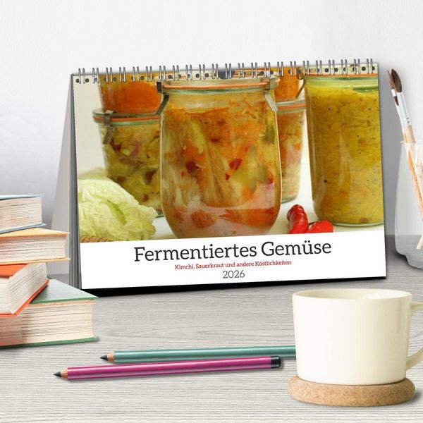 Produktbild: Fermentiertes Gem&uuml;se (Tischkalender 2026 DIN A5 quer), CALVENDO Monatskalender