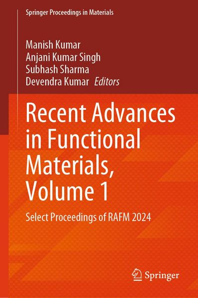 Produktbild: Recent Advances in Functional Materials, Volume 1