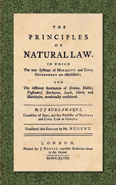 Produktbild: The Principles of Natural Law (1748)