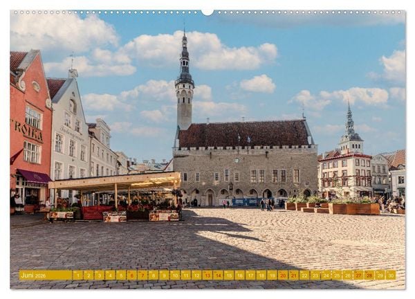 Produktbild: T&uuml;ren-Tore-Tallinn, Stadt mit m&auml;rchenhafter Atmosph&auml;re und Charme (hochwertiger Premium Wandkalender 2026 DIN A2 quer), Kunstdruck in Hochglanz