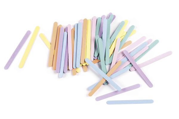 Produktbild: Folia Holzst&auml;bchen PASTELL, 114x10x2mm, 50 St&uuml;ck