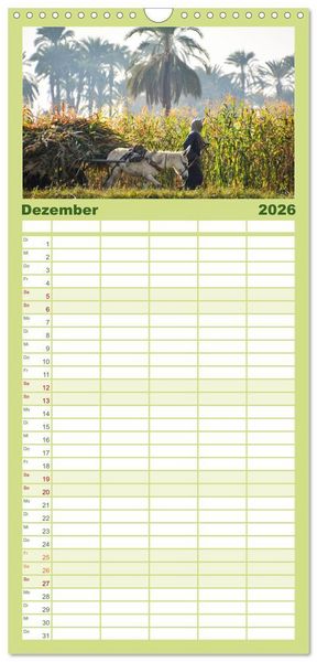 Produktbild: Familienplaner 2026 - &Auml;gypten - Im Land der Pyramiden mit 5 Spalten (Wandkalender, 21 x 45 cm) CALVENDO