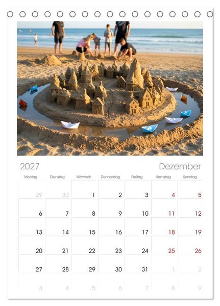 Produktbild: Tischplaner 2027 - Ideen in den Sand gesetzt (A5 Tischkalender zum Aufstellen) CALVENDO