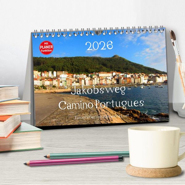 Produktbild: Jakobsweg - Camino Portugues (Tischkalender 2026 DIN A5 quer), CALVENDO Monatskalender