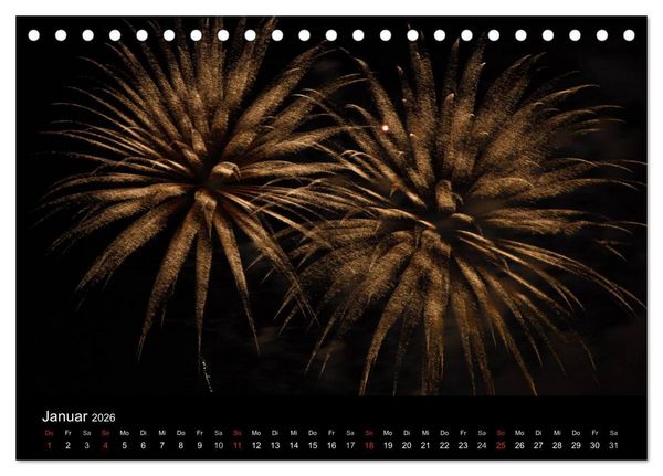 Produktbild: Feuerwerk (Tischkalender 2026 DIN A5 quer), CALVENDO Monatskalender