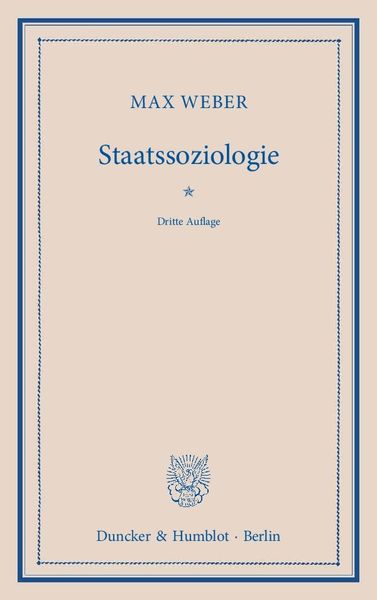 Produktbild: Staatssoziologie.