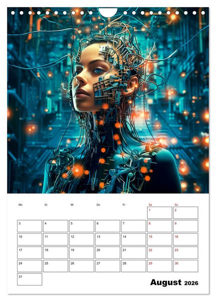 Produktbild: K&Uuml;NSTLICHE INTELLIGENZ Cooler Terminplaner (Wandkalender 2026 DIN A4 hoch), CALVENDO Monatskalender
