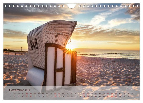 Produktbild: Moin Moin Sch&ouml;ne Stunden am Ostseestrand (Wandkalender 2026 DIN A4 quer), CALVENDO Monatskalender