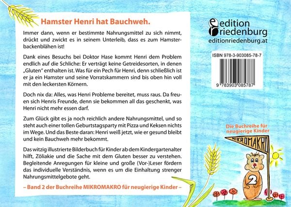 Produktbild: Hamster Henri isst glutenfrei - Das Bilderbuch zur Zöliakie