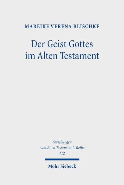 Produktbild: Der Geist Gottes im Alten Testament
