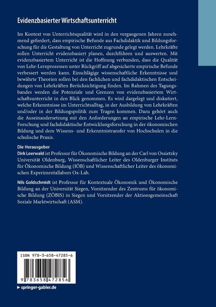 Produktbild: Evidenzbasierter Wirtschaftsunterricht