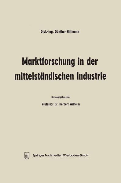 Produktbild: Marktforschung in der mittelst&auml;ndischen Industrie