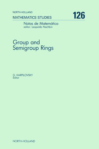 Produktbild: Group and Semigroup Rings